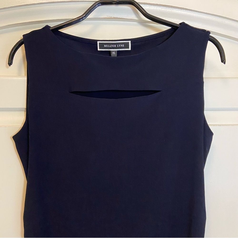 Melanie Lyne Navy Sleeveless Top